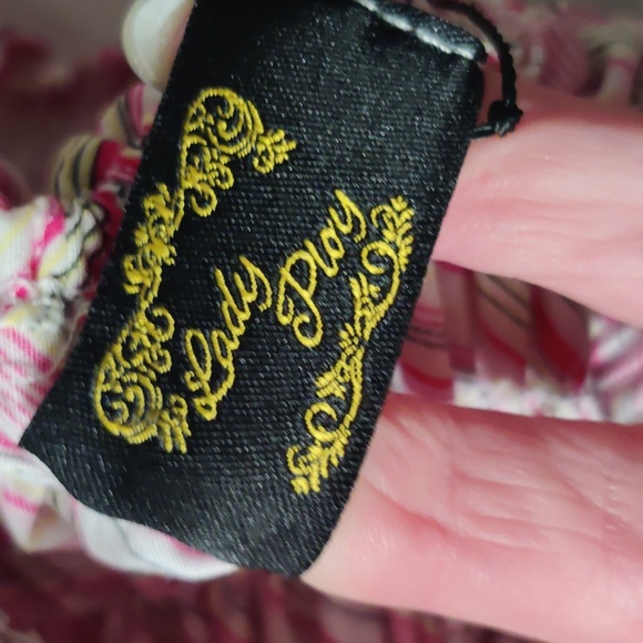 6 tiered ruffled dresss smocked last a sized top shoulders can be worn on or off - Picture 7 of 8